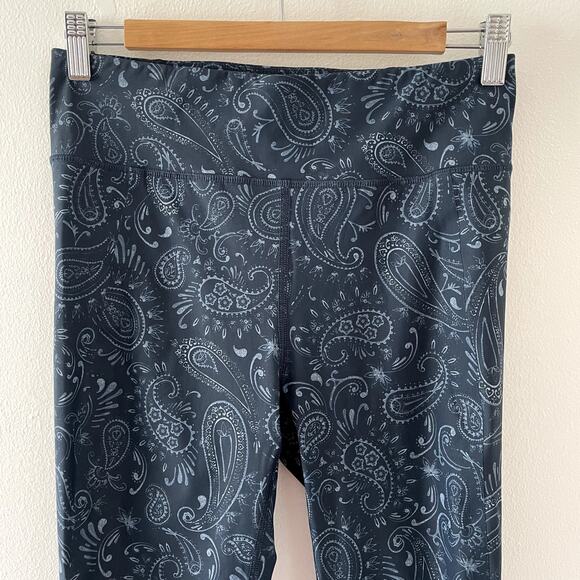 Sweaty Betty Leggings Womens Medium Blue Zero Gravity Paisley Activewear Running - Picture 4 of 9